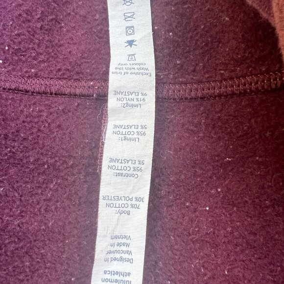 Lululemon High Collar Cozy Cuddle Up Jacket Heathered Bordeaux Drama 6 - Picture 4 of 8